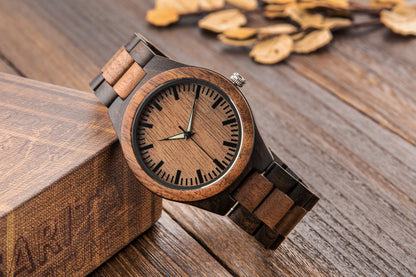 W127 Men's Wood Watch - Best Anniversary Gift for Men