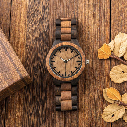 W127 Men's Wood Watch - Best Anniversary Gift for Men