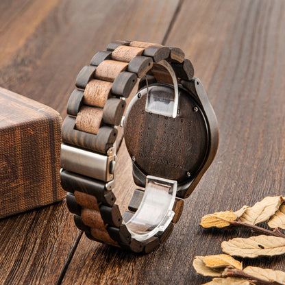W127 Men's Wood Watch - Best Anniversary Gift for Men