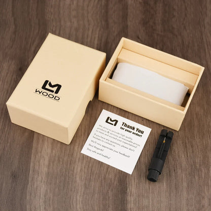 W312 Engraved Ebony Wood Watch
