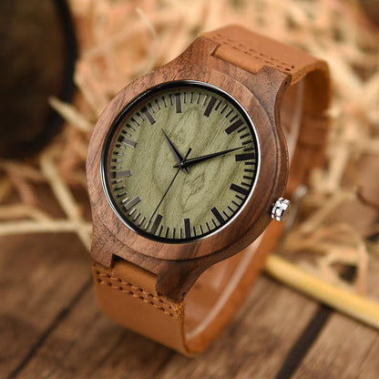 W122 Men's Engraved Wood Watch