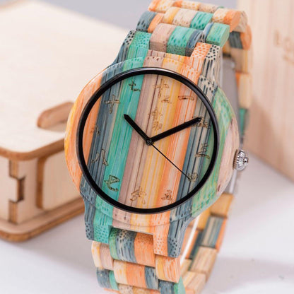 W210 Personalized Wooden Couple Watch