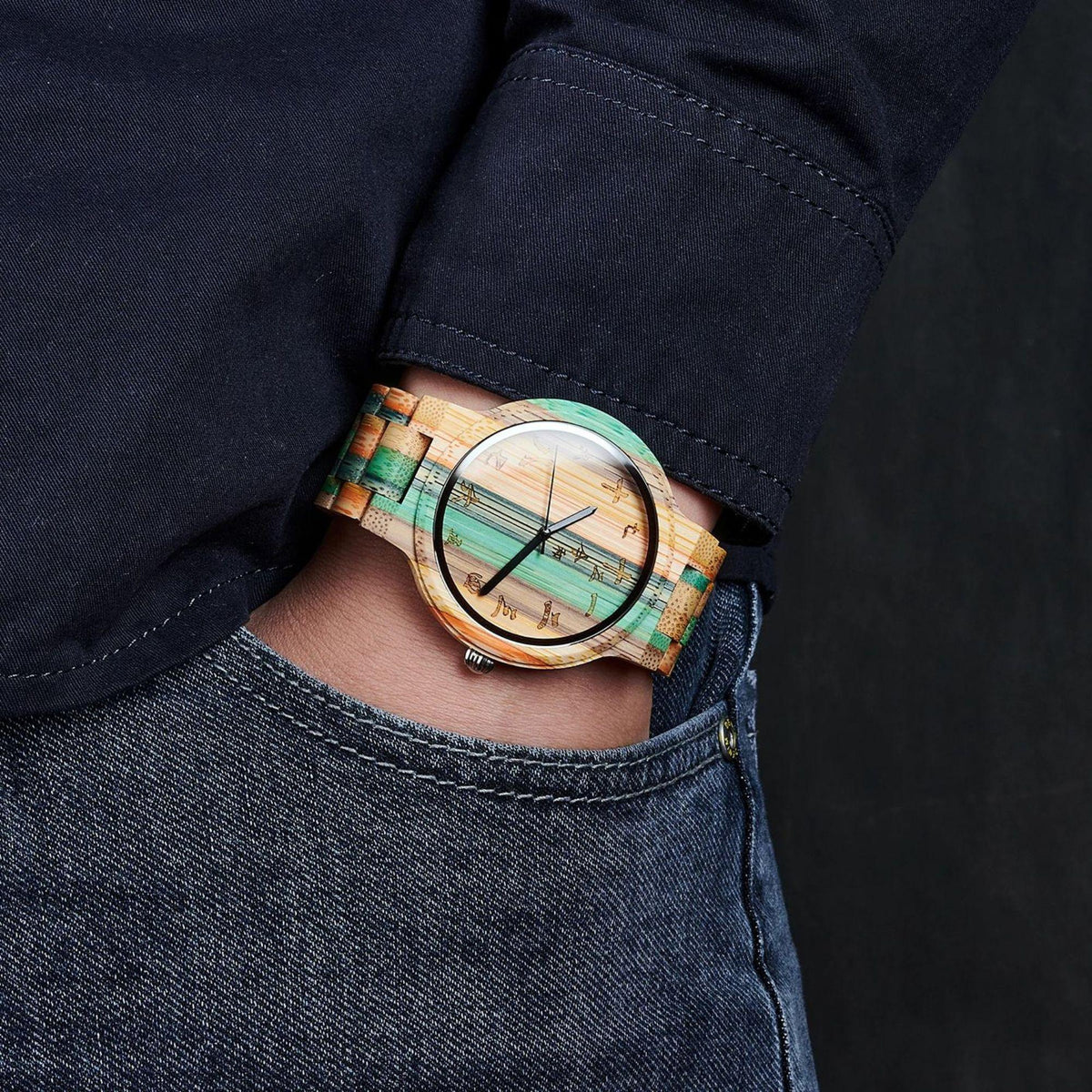 W210 Personalized Wooden Couple Watch